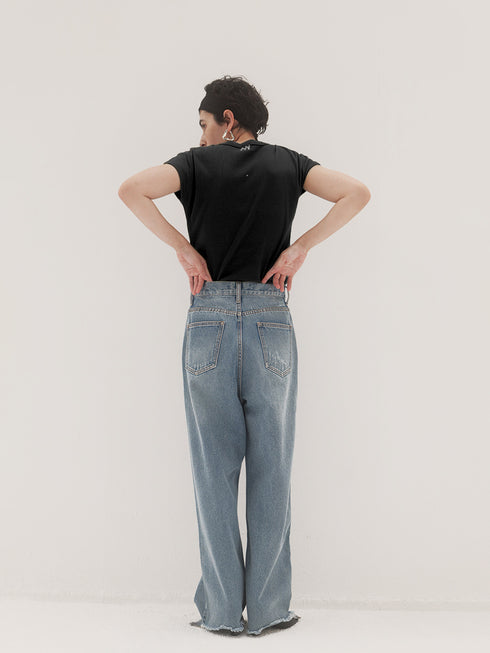 SHORT SLEEVE RIB TEE / Y241-81020-5